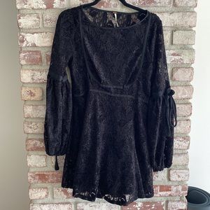 NWOT Free People Lace long sleeve swing dress